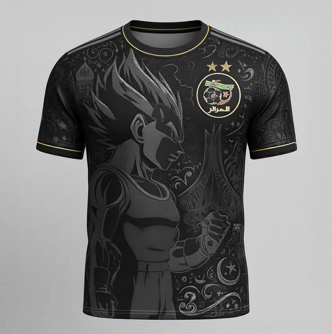 ⚡ Maillot Édition Limitée - Vegeta Black x Algérie