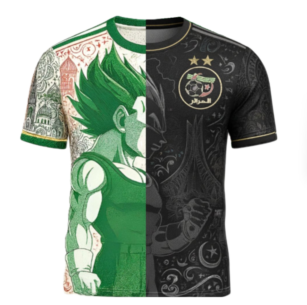 🎁 Pack Exclusif 2 Maillots Vegeta x Algérie – Édition Limitée 🇩🇿